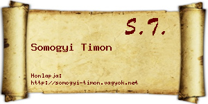 Somogyi Timon névjegykártya